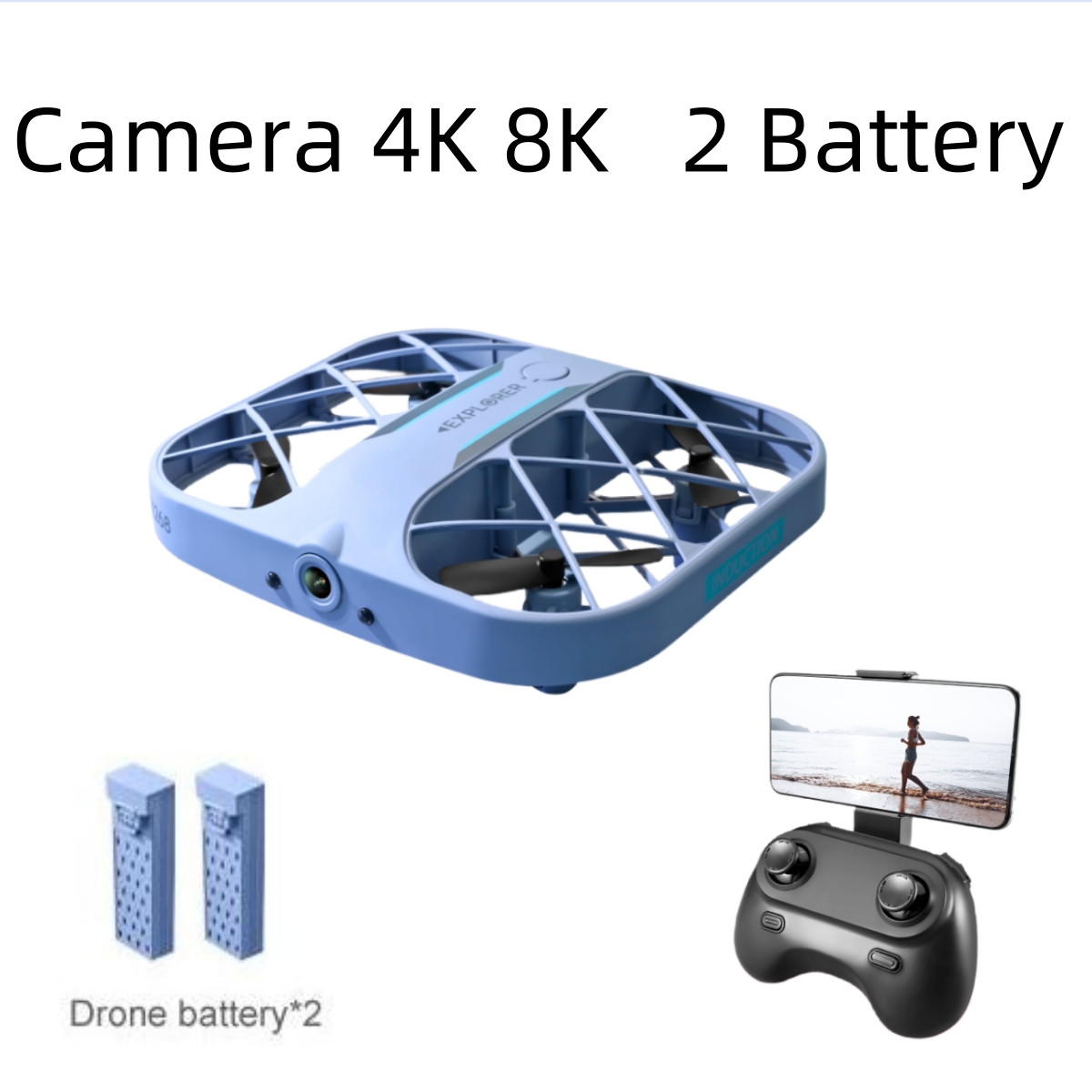 طائرة JJRC H107 FPV RC بدون طي - مراجعة Drone Battery Case وسعره